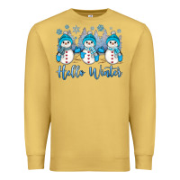 Antique Gold snowman hello winter Premium Sweatshirt - JahusDesignShop
