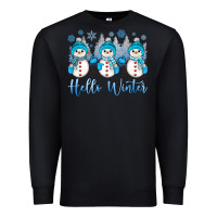 Black snowman hello winter Premium Sweatshirt - JahusDesignShop