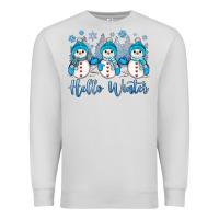 Dove Grey snowman hello winter Premium Sweatshirt - JahusDesignShop