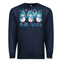 Navy snowman hello winter Premium Sweatshirt - JahusDesignShop