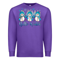 Purple snowman hello winter Premium Sweatshirt - JahusDesignShop