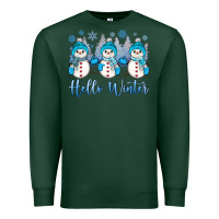 Sports Green snowman hello winter Premium Sweatshirt - JahusDesignShop