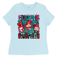Baby Blue chillin with my gnomies olivia Ladies Tee - OliviaCreatesArt