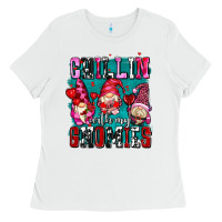 White chillin with my gnomies olivia Ladies Tee - OliviaCreatesArt