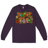 Plum Christmas xmas vibes Long Sleeve Tee - FaDigitalArtStudio