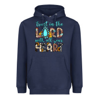 Navy trust in the lord with all your heart Heavyweight Hoodie - JahusDesignShop