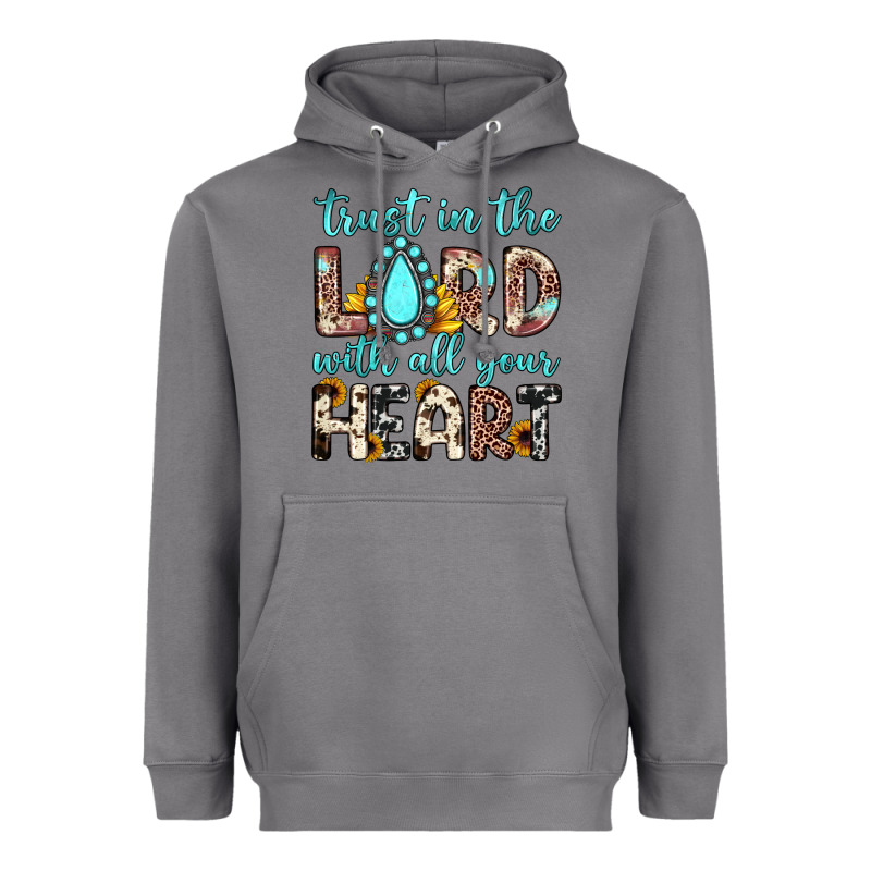 Trust In The Lord With All Your Heart Heavyweight Hoodie by JahusDesignShop | Teevron
