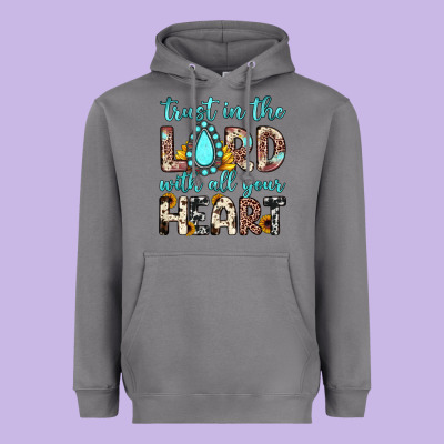 Trust In The Lord With All Your Heart Heavyweight Hoodie Designed By Jahusdesignshop