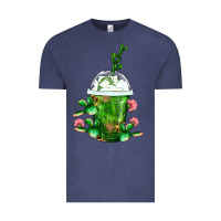 Vintage Denim Western Cactus Cold Frappe Vintage Tee - FaDigitalArtStudio