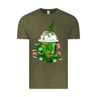 Vintage Olive Western Cactus Cold Frappe Vintage Tee - FaDigitalArtStudio
