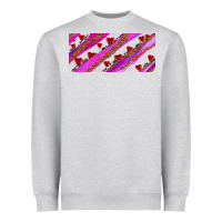 Heather Grey leopar and cowhide with heart candies Heavyweight Sweatshirt - AdoDesignShop