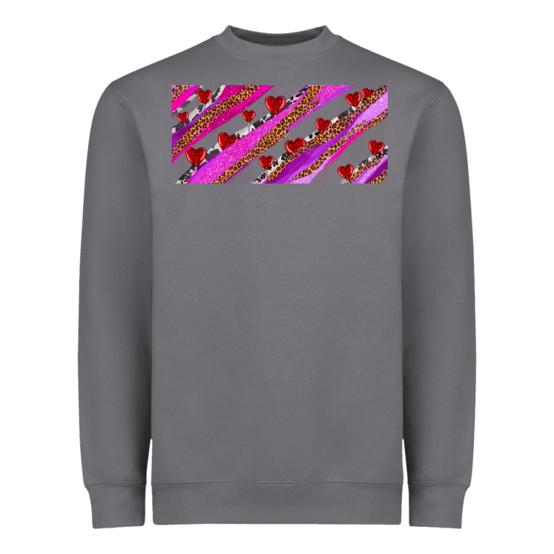 Leopar And Cowhide With Heart Candies Heavyweight Sweatshirt by AdoDesignShop | Teevron