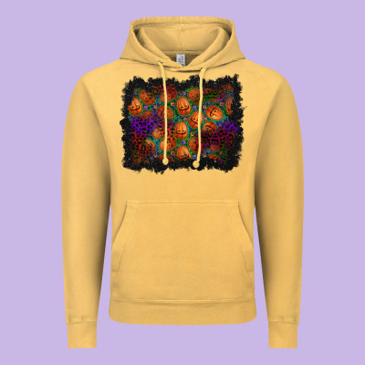 Halloween Pumpkin Background Vintage Hoodie Designed By Bundleandbundleshop