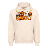 Sandshell Fall Autumn cow pumpkin coffee cups Urban Hoodie - RanaPortraitStore