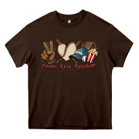Peace Love Baseball Heavy Core Tee | Teevron