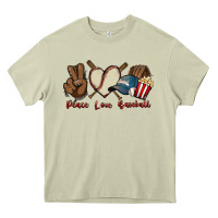 Mossy Peace love Baseball Heavy Core Tee - HowdyJamesFarm