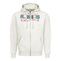Oatmeal Heather floss boss Zipper Hoodie - AdoDesignShop