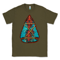 Army Green turquoise glitter aztec arrowhead Classic Tee - Jasminsmagicworld