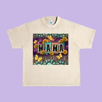Mama With Sunflowers Urban Heavy Tee Designed By Fadigitalartstudio