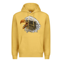 Antique Gold Bald Head Eagle Premium Hoodie - LillyAllenDesigns