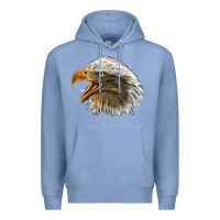 Colony Blue Bald Head Eagle Premium Hoodie - LillyAllenDesigns