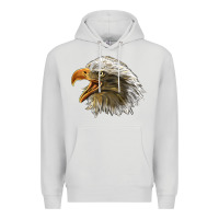 Dove Grey Bald Head Eagle Premium Hoodie - LillyAllenDesigns