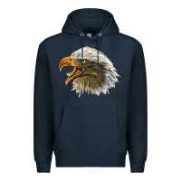 Navy Bald Head Eagle Premium Hoodie - LillyAllenDesigns
