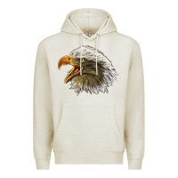 Oatmeal Heather Bald Head Eagle Premium Hoodie - LillyAllenDesigns