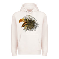 Pale Pink Bald Head Eagle Premium Hoodie - LillyAllenDesigns