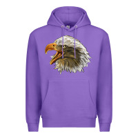 Purple Bald Head Eagle Premium Hoodie - LillyAllenDesigns