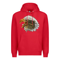 Red Bald Head Eagle Premium Hoodie - LillyAllenDesigns