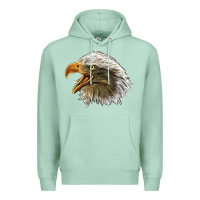 Seafoam Bald Head Eagle Premium Hoodie - LillyAllenDesigns