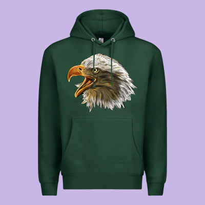 Bald Head Eagle Premium Hoodie Designed By Lillyallendesigns