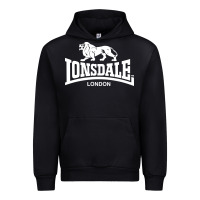 Black lonsdale classic logo lion Urban Hoodie - DesignPulse