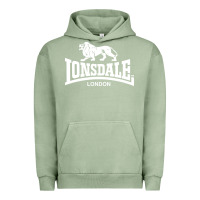 Pigment Oil Green lonsdale classic logo lion Urban Hoodie - DesignPulse