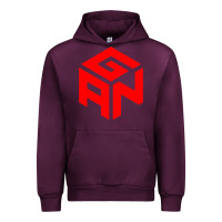 Mauve Wine GAN CUBE TIME Urban Hoodie - DesignPulse
