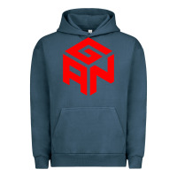 Pigment Midnight Navy GAN CUBE TIME Urban Hoodie - DesignPulse