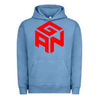 Pigment Pebble Blue GAN CUBE TIME Urban Hoodie - DesignPulse