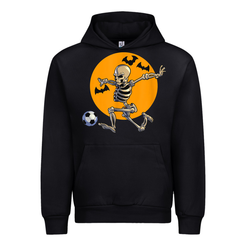 Skeleton Soccer Player Funny Halloween Blood Moon Urban Hoodie by DesignPulse | Teevron