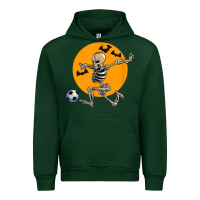 Forest Green skeleton soccer player funny halloween blood moon Urban Hoodie - DesignPulse