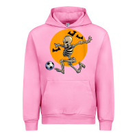 Fuchsia Pink skeleton soccer player funny halloween blood moon Urban Hoodie - DesignPulse