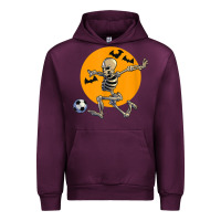 Mauve Wine skeleton soccer player funny halloween blood moon Urban Hoodie - DesignPulse