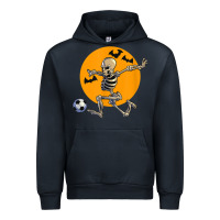 Navy skeleton soccer player funny halloween blood moon Urban Hoodie - DesignPulse