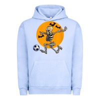 Pigment Grape Ice skeleton soccer player funny halloween blood moon Urban Hoodie - DesignPulse