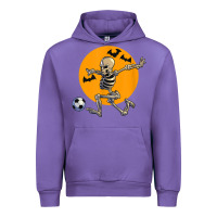 Tulip skeleton soccer player funny halloween blood moon Urban Hoodie - DesignPulse