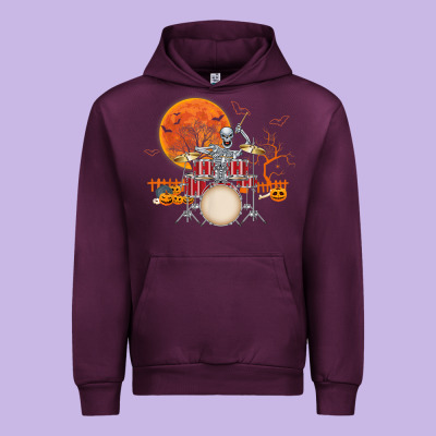 Skeleton Drummer Halloween Costume Playing Drums Mens Boys Urban Hoodie Designed By Designpulse