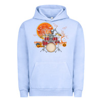 Pigment Grape Ice Skeleton Drummer Halloween Costume Playing Drums Mens Boys Urban Hoodie - DesignPulse