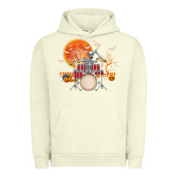 Pigment Pistachio Skeleton Drummer Halloween Costume Playing Drums Mens Boys Urban Hoodie - DesignPulse