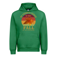 Emerald feminist my favorite season is fall patriarchy retro vintage long slee Urban Hoodie - DesignPulse