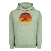 Pigment Oil Green feminist my favorite season is fall patriarchy retro vintage long slee Urban Hoodie - DesignPulse
